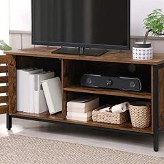 Mueble Para Tv De Madera Y Hierro Color Marrón Y Negro. - Danielle's Store