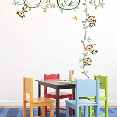 Decowall - Adhesivos De Pared, Diseño De Monos, Pegatinas