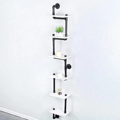 Imagen de Estantería De Metal Y Madera Color Blanco/6 Unidades.