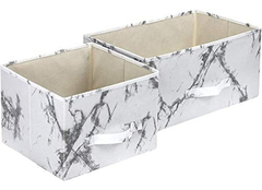Imagen de Cómoda De Metal-madera Con 5 Canastos De Tela/blanco Y Gris.