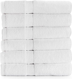 Juego De Toallas De Baño Premium 100% Algodón Blanco - comprar online