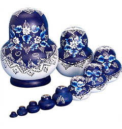 10 Muñecas Rusas Encastrables Matrioshka Hechas A Mano - Danielle's Store