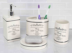 Juego De 4 Piezas De Accesorios Para El Baño De La Colección - Danielle's Store