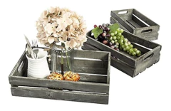 Cajas De Almacenamiento De Madera Gris. - comprar online