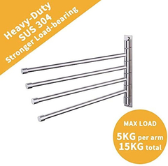 Toallero Kes A2102c Con 4 Barras Y Soporte De Pared - Danielle's Store