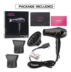 Imagen de Secador De Pelo Confu 1875w Ac Motor Blow Blower Kf-5903-bk