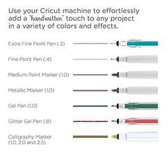 Juego De Bolígrafos De Punta Fina Cricut, Sorbete - comprar online