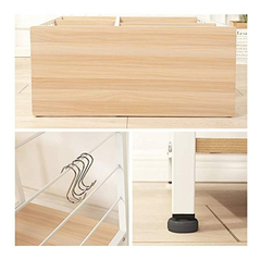 Estantería Multifuncional De Cocina Blanco, 3 Niveles, Soges - tienda online