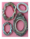 Funshowcase Sugarcraft Vintage Oval Mirror Frames Silicone