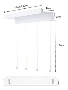 Imagen de Estantería Flotante De Madera Color Blanco Con 24 Clips.