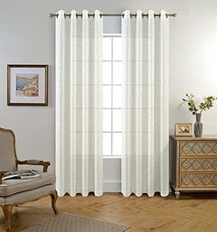 Cortinas Con Ojales De Lino Sintético, Semitransparentes - comprar online