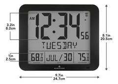 Reloj De Pared Atómico Delgado Con Calendario Completo - comprar online