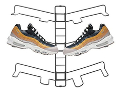 Organizador De Zapatos Con Estantes De Metal Gris 3 Niveles.