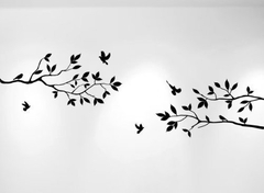 Adhesivo De Pared De Ramas De Árbol Con Aves - Danielle's Store