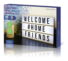Caja De Luz Con 109 Letras, Números Y Símbolos, Color Blanco - comprar online