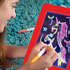 Tablet De Dibujos Con Luz Led Magic Laterales Dobles - tienda online