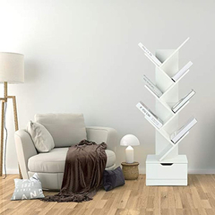 Estantería De Madera Para Libros De 7 Niveles, Color Blanco en internet