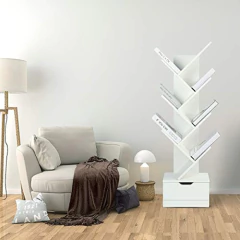 Estantería De Madera Para Libros De 7 Niveles, Color Blanco en internet
