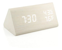Reloj Despertador De Madera Led Digital De Escritorio.oct17