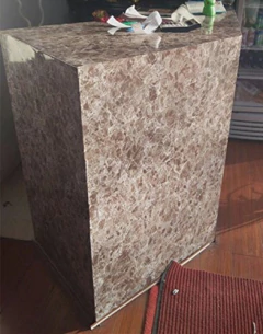 Mármol Marrón Oscuro Granito Efecto Vinilo Top 24x79inch - comprar online