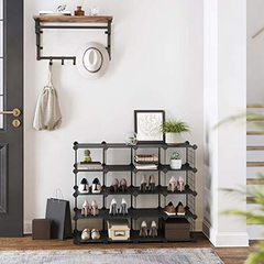 Organizador De Zapatos Modular De Plástico Y Metal Negro. - comprar online
