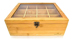 Caja Organizadora De Bambú Natural Para Bolsas De Té - Danielle's Store