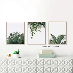 Lienzo Decorativo Para Pared, Diseño De Hojas Verdes en internet