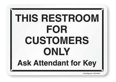 Este Baño Solo Para Clientes, Avisos