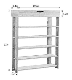 Organizador De Zapato De Madera Marrón, 5 Niveles - comprar online
