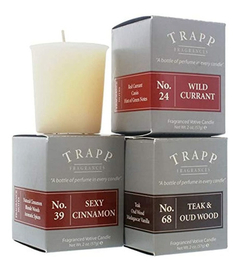 Trapp Fragances- Vela Votiva Aroma A Otoño, 2 Oz, 3 Unidades