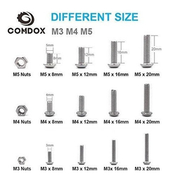 Comdox 500pcs M3 M4 M5 Botón De Cabeza De Acero Inoxidable - comprar online