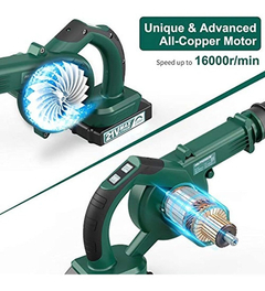 Soplador De Hojas Inalámbrico De 21 V De Litio De Velocidad - comprar online