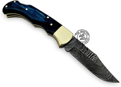 Cuchillo De Bolsillo Knife Knation, Hoja De Damasco, 16.5cm en internet