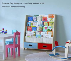 Estantería De Madera Color Beige Para Libros De Niños. - comprar online