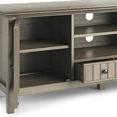 Imagen de Mueble Para Tv Con Estantes De Madera Color Gris De 60 In.