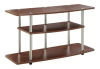 Mueble Para Tv Con Estantes De Madera Marrón De 3 Niveles.