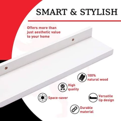 Estantería Flotante De Madera Color Blanco, 3 Niveles - tienda en línea