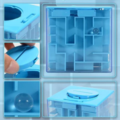 Caja Rompecabezas Laberinto Para Dinero Caja Alcancía Azul - Danielle's Store