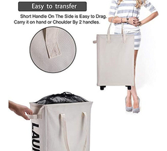 Ihomagic Laundry Basket On Wheels, Laundry Hamper With Exten - tienda online