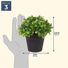 Juego De 3 Plantas Artificiales En Maceta, Decoracion - comprar online