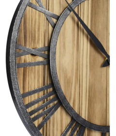 Reloj De Pared Decorativo Rústico De Metal Y Madera en internet