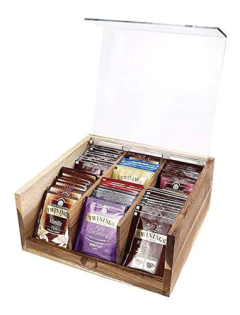 Caja Organizadora De Madera De Acacia Para Bolsas De Té en internet