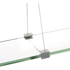 Estantería Flotante De Vidrio Y Acero De 12 X 33 In. en internet