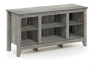 Mueble Para Tv Con Estantes De Madera Color Gris.