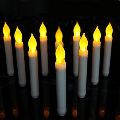 Imagen de Vela Cónica Con Luz Led Inmersa En Cera Batería No Incluida