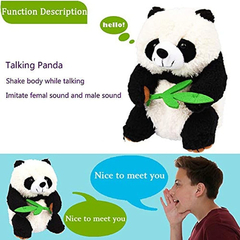 Panda De Peluche Repite Lo Que Dices Juguete Educativo