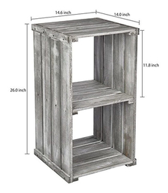 Imagen de Estante Organizador De Madera Gris Oscuro De 2 Niveles