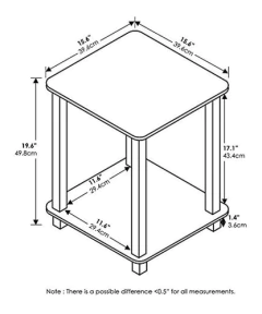 Mesa Auxiliar De Madera Marrón De 2 Niveles/2 Unidades - comprar online