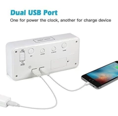 Despertador Digital Led Grande De 9 '' Con Puerto Usb - Danielle's Store