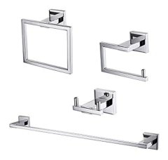 Conjunto De 4 Accesorios De Baño Para Montar En Pared